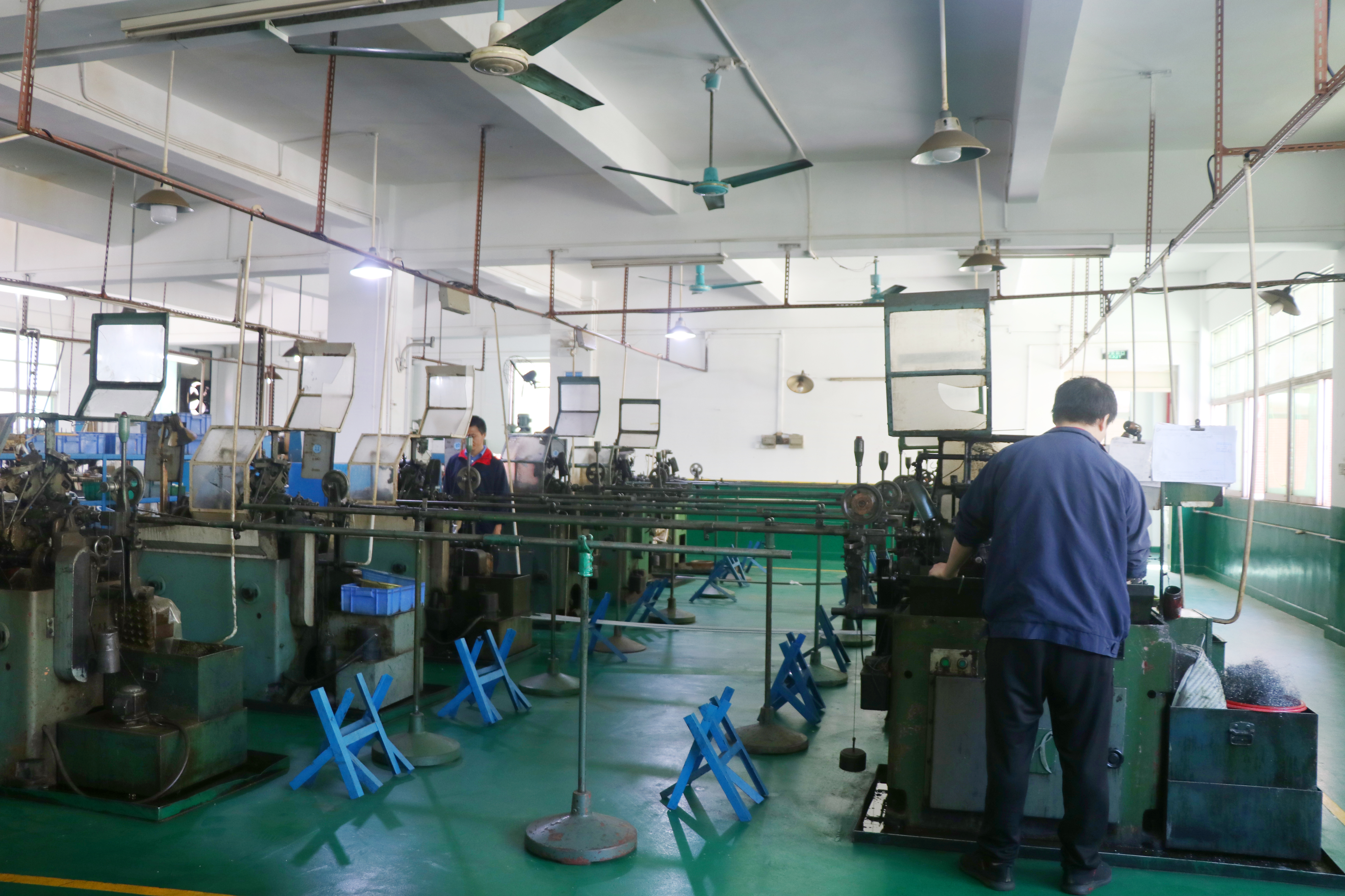 CNC lathe machining workshop